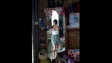 Asian Couple Enjoy Sex at home, real homemade, Cowgirl